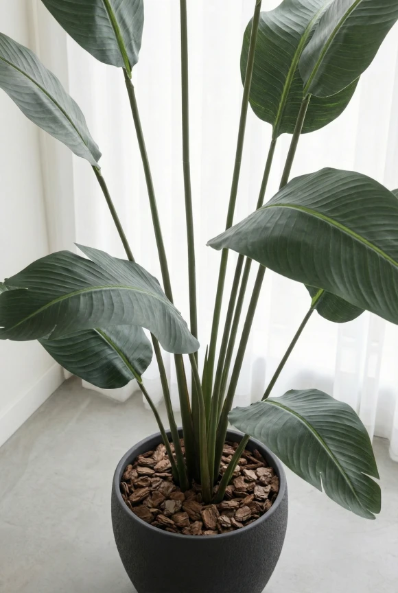 Artificial Traveller Palm in Black Easington Pot - 210cm