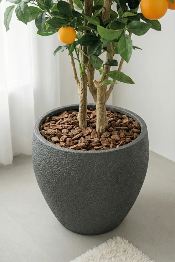 Artificial Orange Tree in Black Easington Pot - 150cm