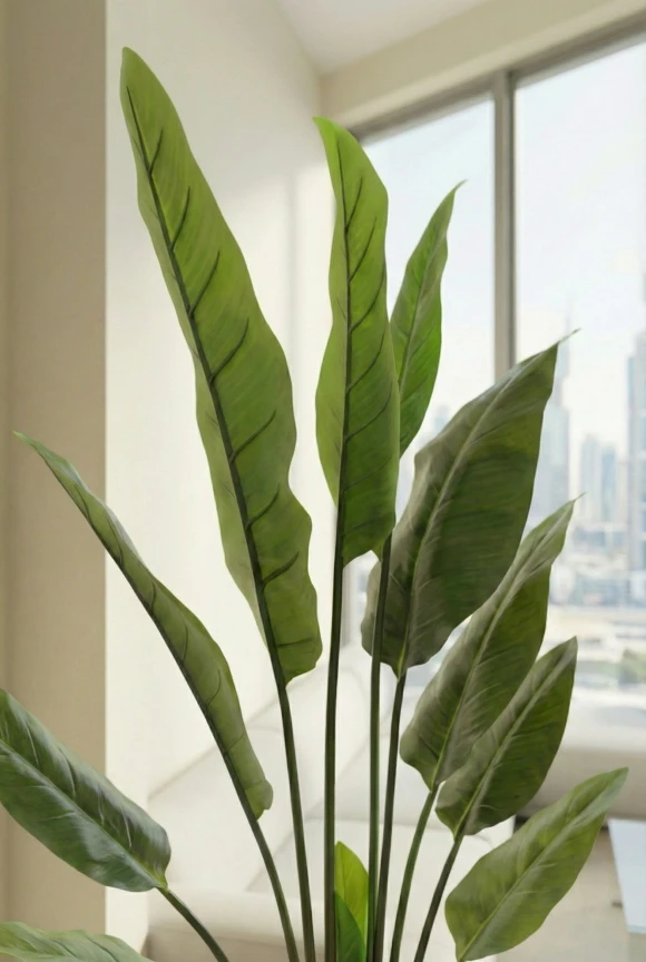 Artificial Traveller Palm in Black Easington Pot - 150cm