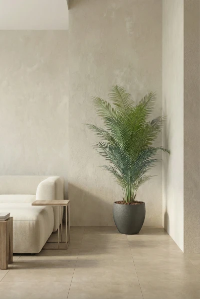 Artificial Areca Palm in Black Easington Pot - 170cm