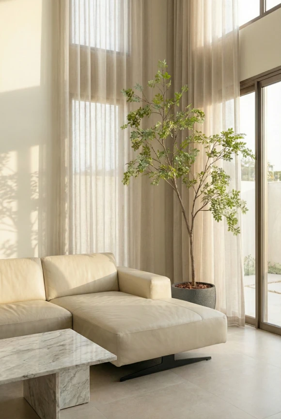 Artificial Elm Tree in Black Easington Pot - 250cm