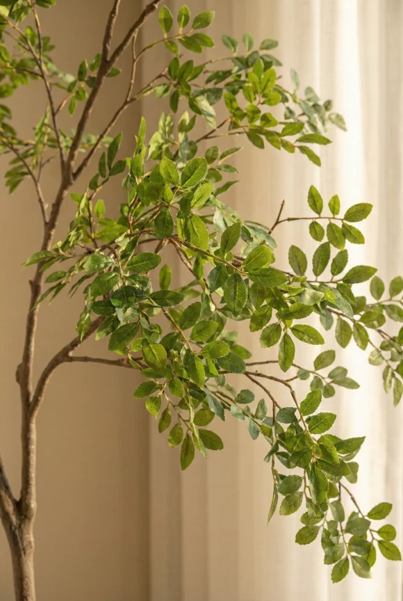 Artificial Elm Tree in White Easington Pot - 250cm