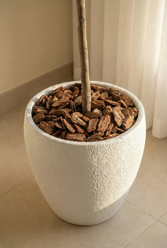 Artificial Elm Tree in White Easington Pot - 250cm