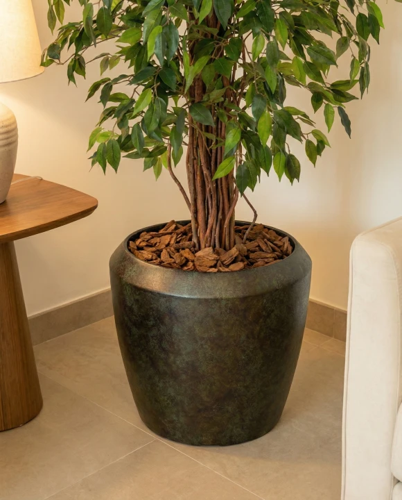 Artificial Ficus Liana in Mocha Earle Dumpy Pot - 180cm
