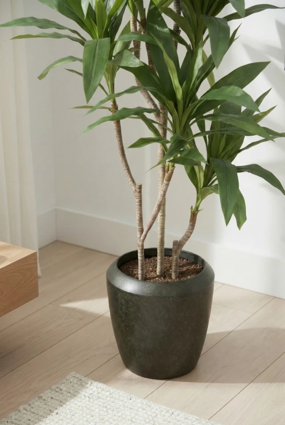 Artificial Cordyline in Mocha Earle Dumpy Pot - 150cm