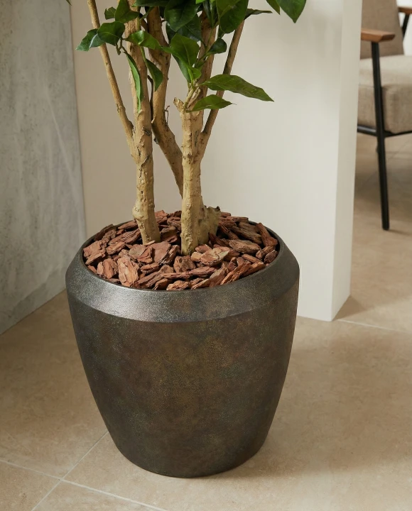 Artificial Orange Tree in Mocha Earle Dumpy Pot - 150cm