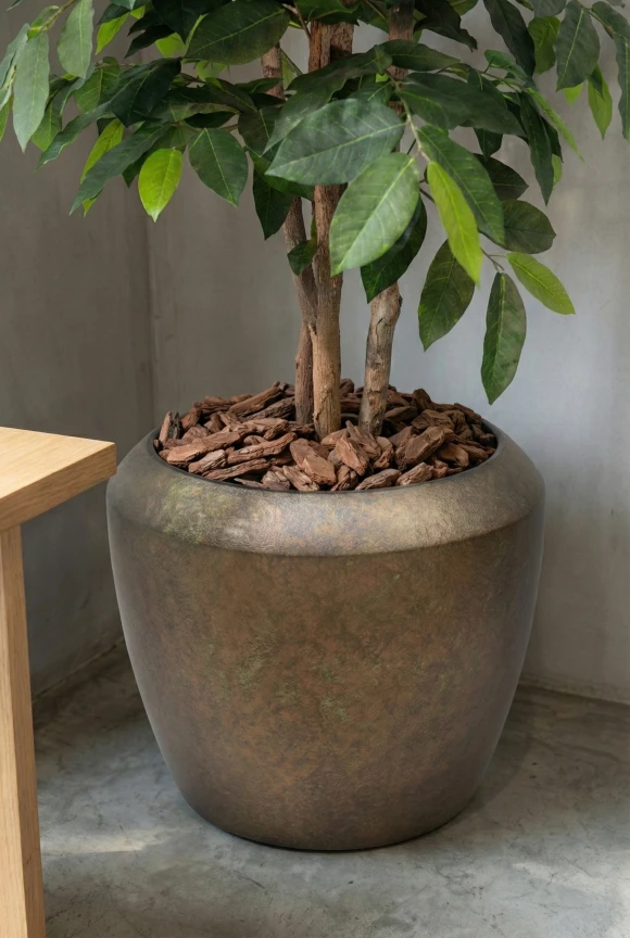Artificial Coffee Tree in Mocha Earle Dumpy Pot - 150cm