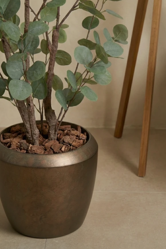 Artificial Eucalyptus Tree in Mocha Earle Dumpy - 180cm