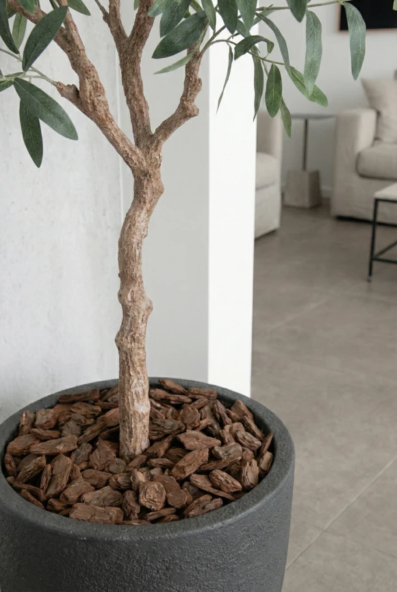 Artificial Olive Tree in Black Easington Pot - 180cm